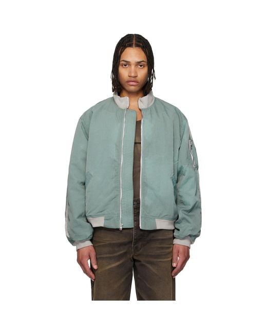 ALEXANDER DIGENOVA Green Rl-Bomber Jacket for men