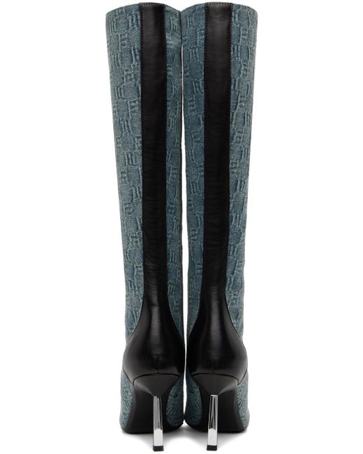 M I S B H V Blue Sasha Knee High Boots