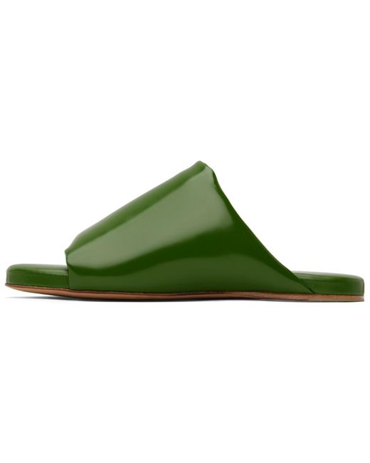 Bottega Veneta Green Cushion Slides