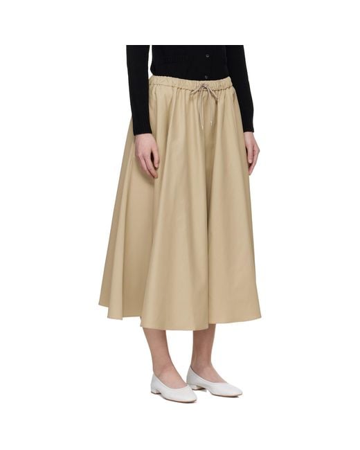 Cordera Natural Technical Midi Skirt