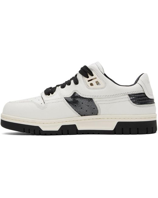 Acne White & Black Low Top Sneakers for men