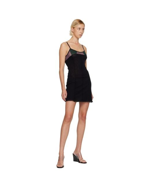 Fruity Booty Black Double Layer Minidress