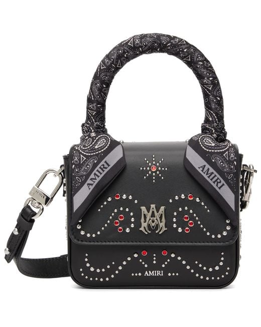 Amiri Black Micro Ma Stud Bag