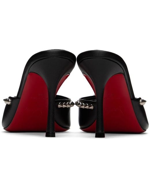 Christian Louboutin Black Me Dolly 85 Studded Leather Mules