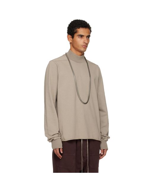 Rick Owens Natural Taupe Concordians Headon Dbl Turtleneck for men