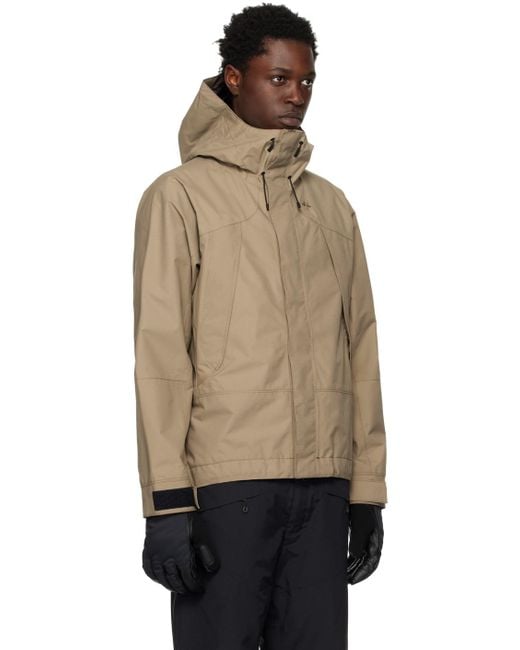 Goldwin Win Taupe Pertex Unlimited 2l Jacket in Black for Men