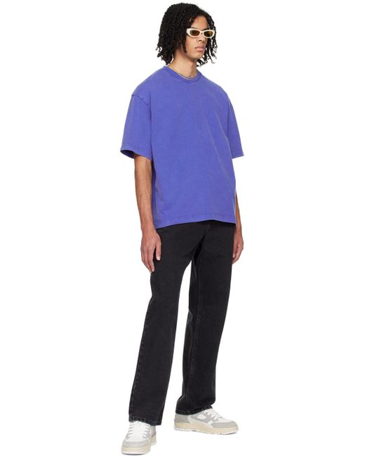 メンズ Axel Arigato ブルー Typo Tシャツ Purple
