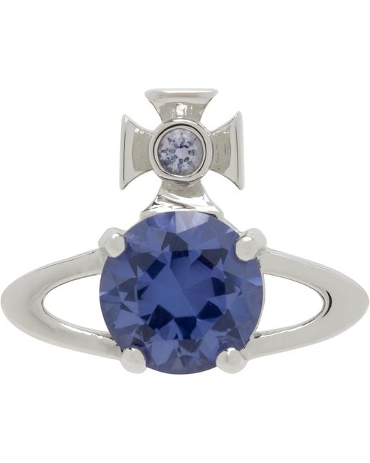 Vivienne Westwood Blue Reina Stud Single Earring for men