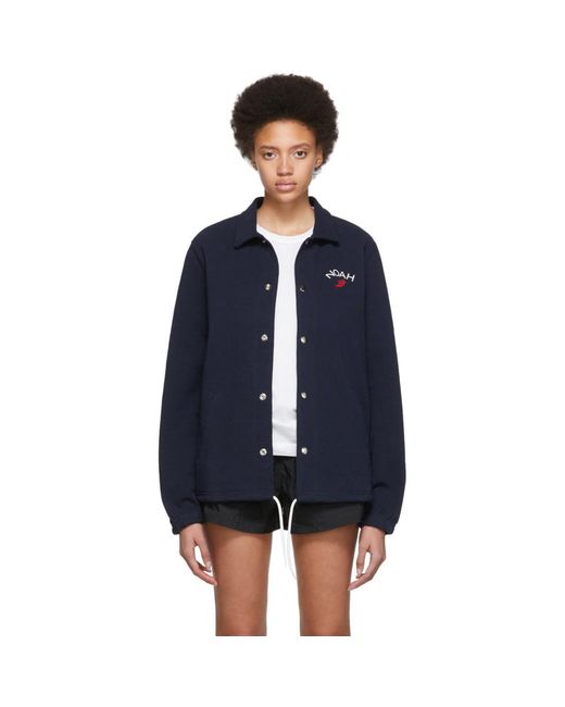 Noah Navy Rugby Coaches Jacket in Blue | Lyst Australia