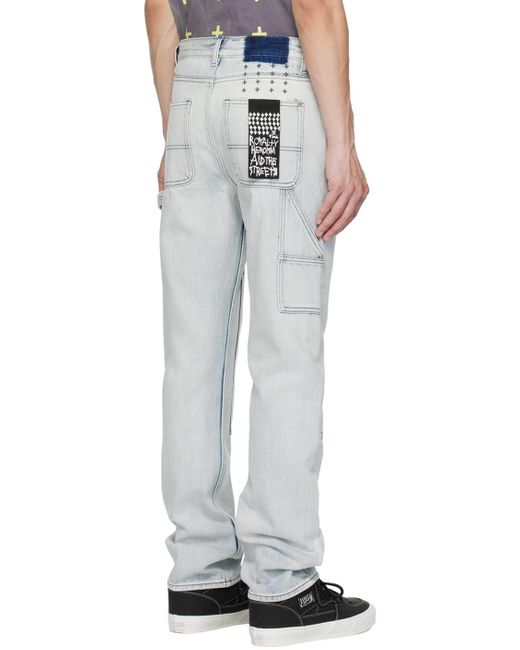 Ksubi White Blue Operator Jeans for men