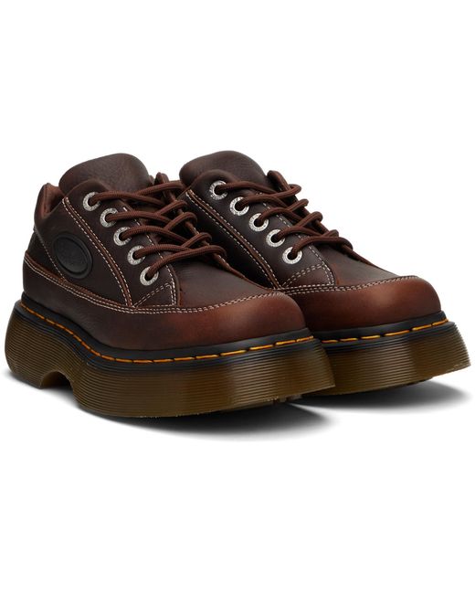 Dr. Martens Black Buzz 5-Eye Grizzly Leather Derbys