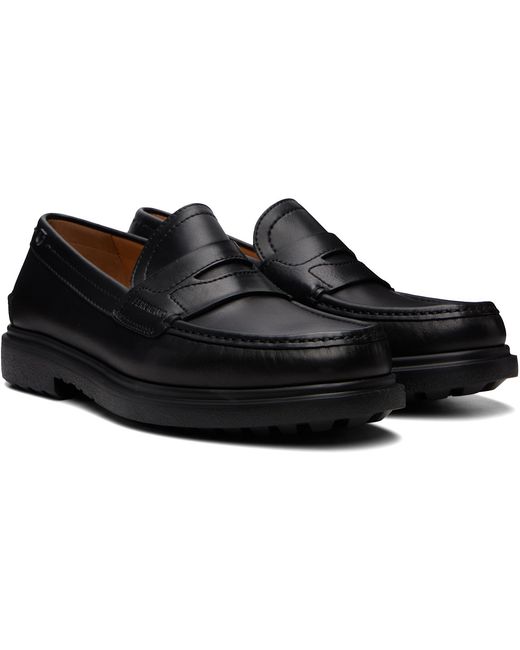 Ferragamo Black Brema Loafers for men