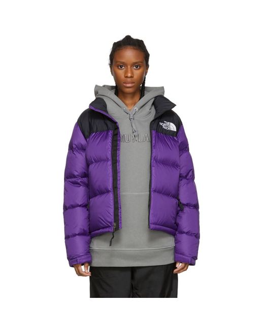 The North Face Purple Cropped Nuptse Jacket
