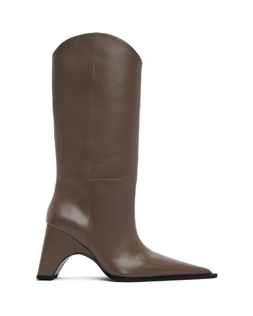 Coperni Brown Taupe Cowboy Bridge Tall Boots
