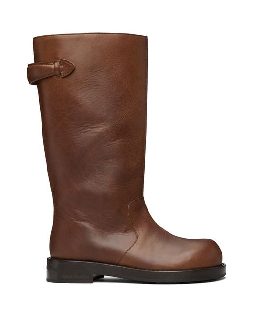 Acne Brown Leather Boots