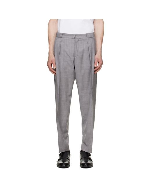 Boss Black Pleated Trousers for men