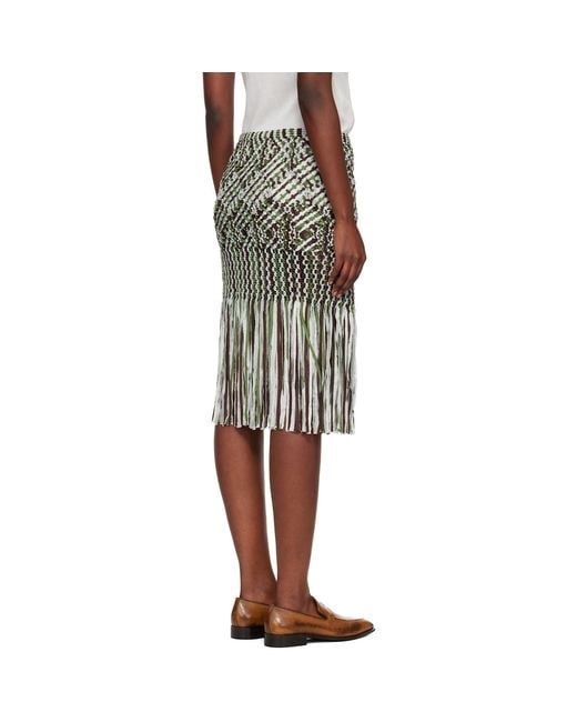 Wales Bonner Black Java Macrame Midi Skirt