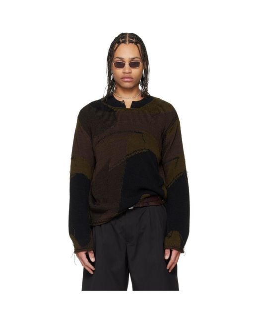 Our Legacy Black Rigid Popover Sweater for men