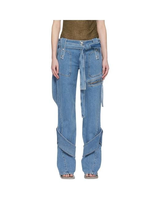 Blumarine Blue Layered Jeans