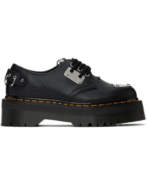 Dr. Martens Black 1461 Piercing Milled Nappa Leather Derbys