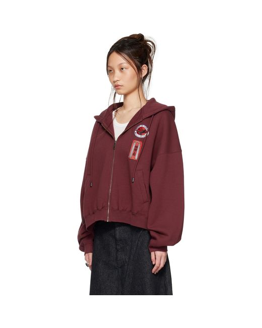 Lu'u Dan Red Bruce Lee X Lựu Đạn Burgundy Zip Hoodie