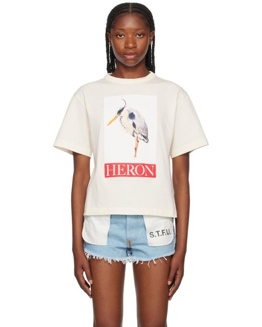 Heron Preston Off-white Heron Bird Painted T-shirt