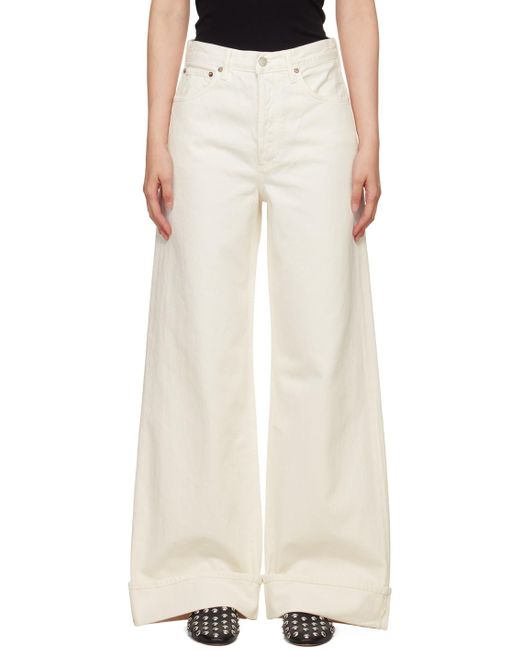 Agolde White Ae Off- Dame Jeans
