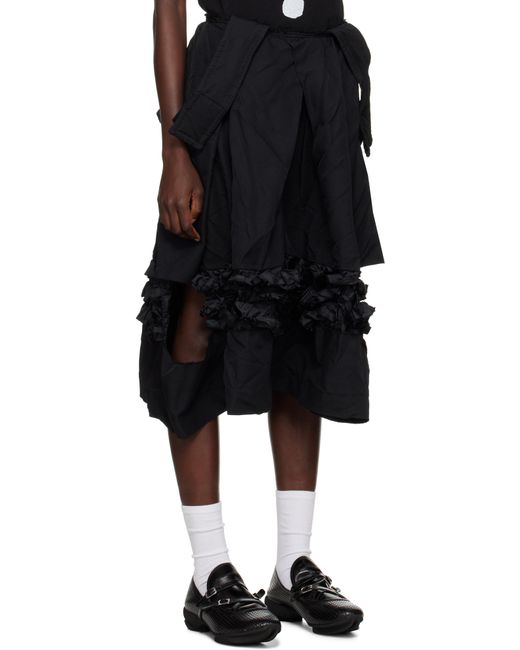 COMME DES GARÇON BLACK ブラック フリル マキシスカート Black
