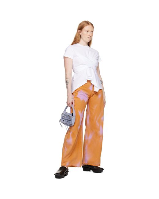 Marques'Almeida Marques Almeida Orange & Pink Tie-dye Boyfriend Jeans
