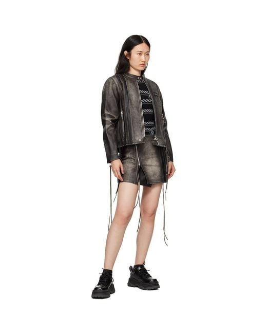 Eytys Black Ssense Exclusive Damon Leather Jacket