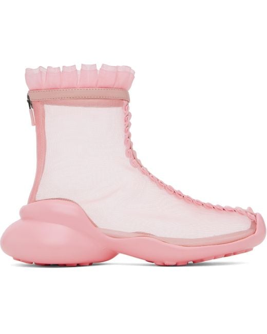 Collina Strada Pink Fctry Lab Edition Rufl Boots