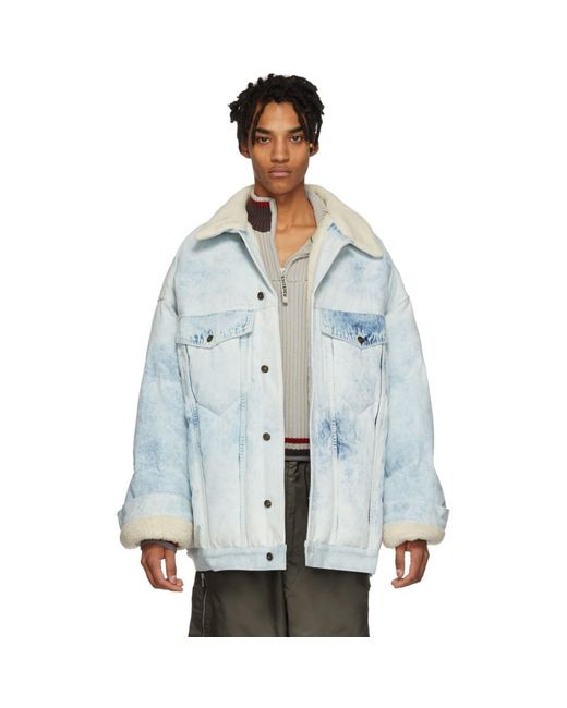 Y. Project Blue Denim Puffer Jacket in 