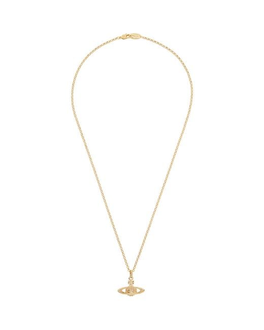 Vivienne Westwood Metallic Mini Bas Relief Orb Pendant Necklace for men