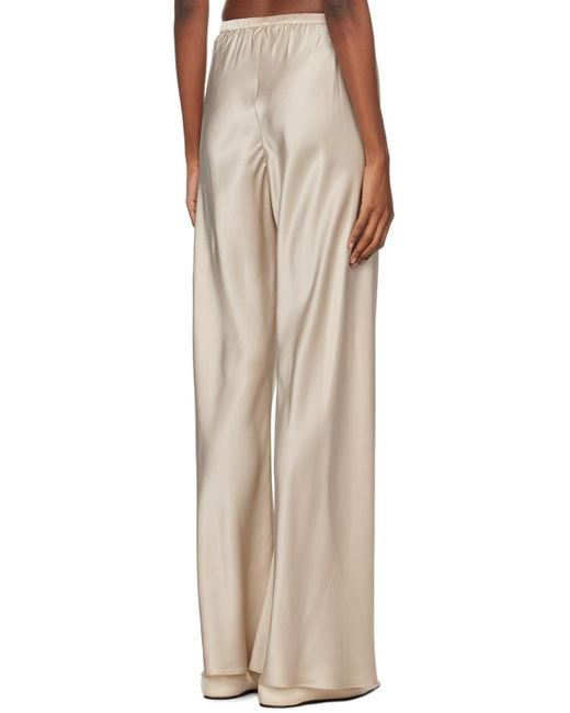 SILK LAUNDRY Natural High-rise Lounge Pants
