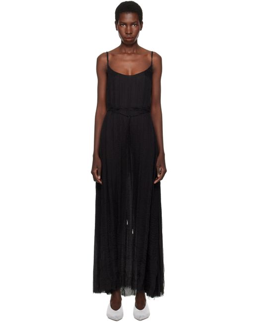 Gabriela Hearst ブラック Amir スリップ マキシワンピース Black