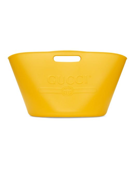 Gucci Yellow Large Rubber Bucket Tote Lyst Canada