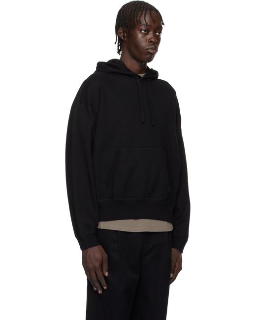 Reigning Champ Black Midweight Terry Relaxed Hoodie for men