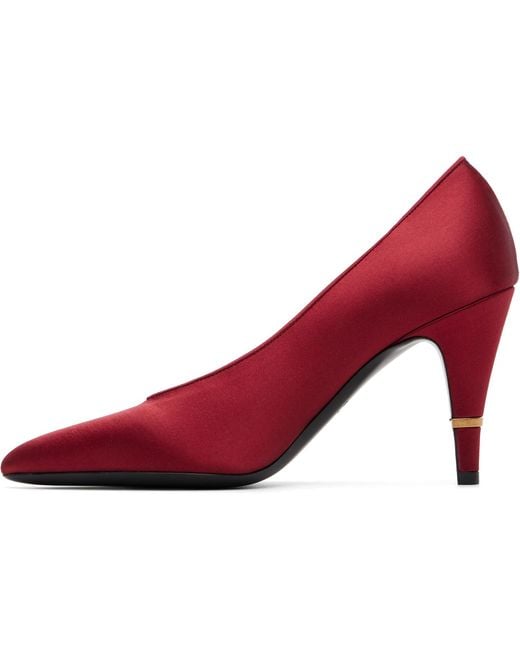 Versace Red Gianni Satin Heels