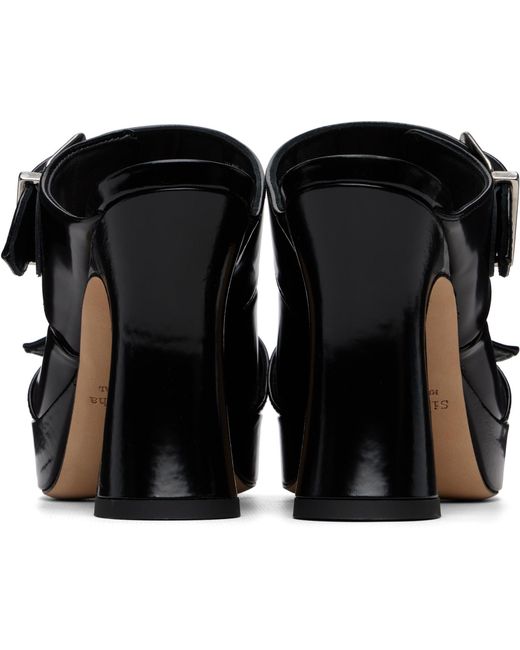Simone Rocha Black Buckle Sculpt Heels