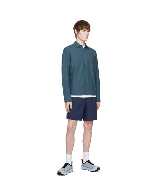 Veilance Blue Stema Ls Shirt for men