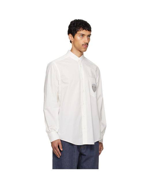 MM6 by Maison Margiela White Off- Long-Sleeved Shirt for men
