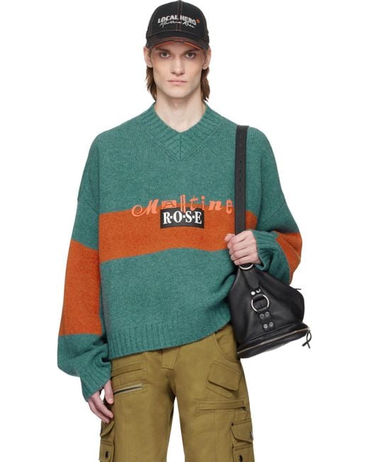 Martine Rose Green Oversized Sweater for men