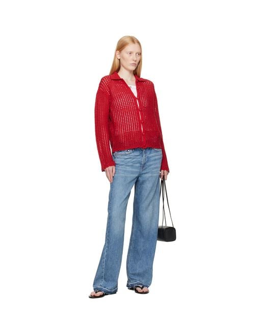 Rag & Bone Red Khloe Cardigan