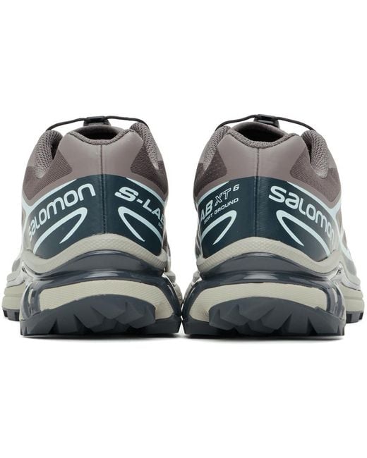 Salomon Black Taupe Xt-6 Sneakers for men