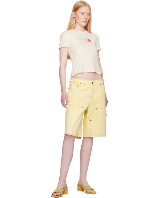 Short Menuisier Jaune En Denim Dime en coloris Natural