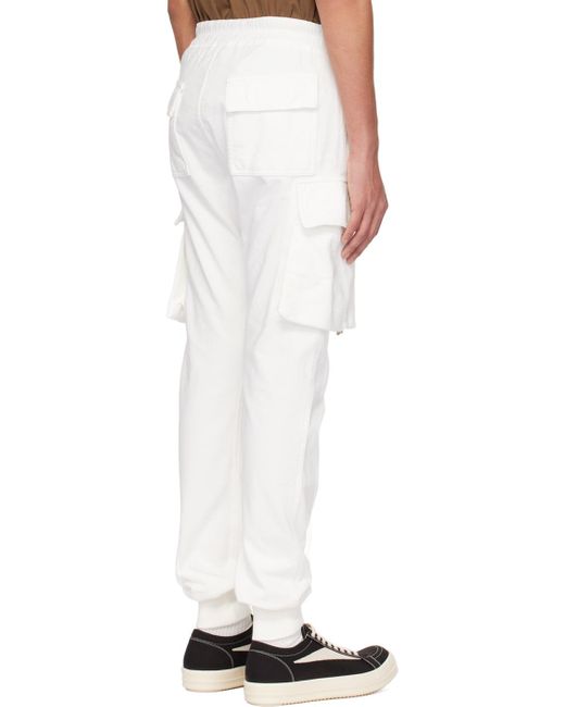 Pantalon cargo mastodon blanc cassé Rick Owens pour homme en coloris White