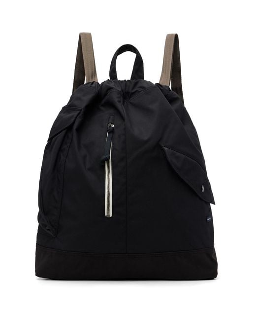 Nanamica Black 2-Way Backpack for men