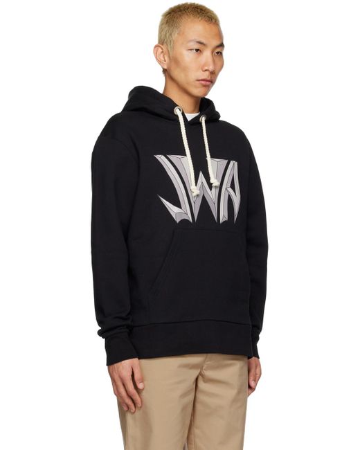 J.W. Anderson Black Gothic Hoodie for men