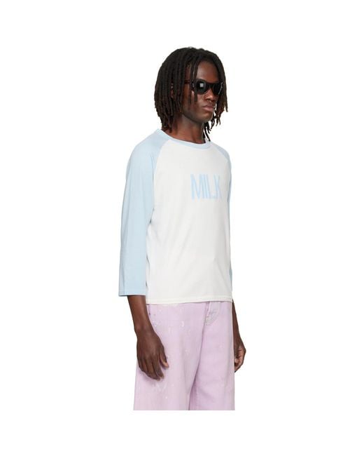 Acne White Milk Graphic T-Shirt for men