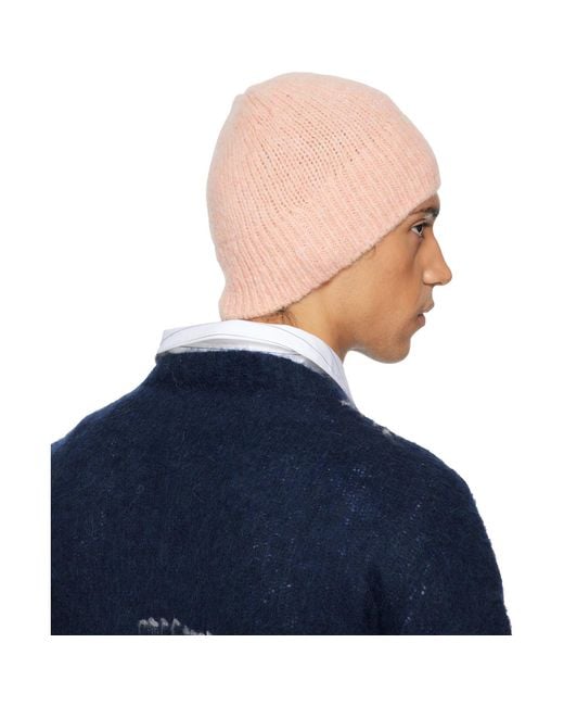 Dries Van Noten Blue Alpaca Blend Beanie for men
